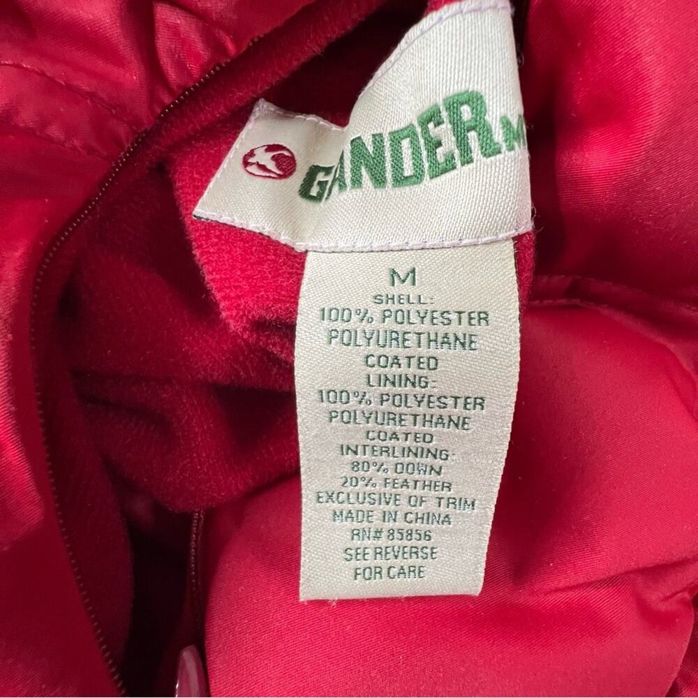 Gander Mountain Womens Down Reversible Red Puffer Vest Size M Outdoor Casual - Picture 9 of 9